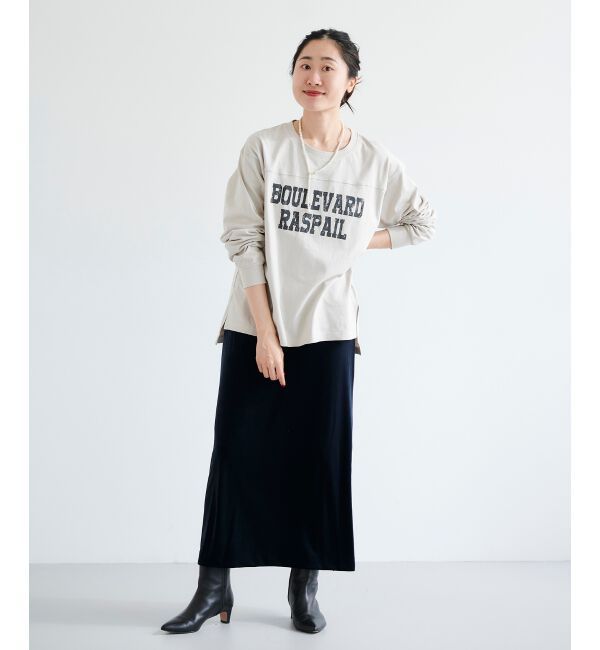 le.coeur blanc「ベロアサイドスリットスカート」|スカート|