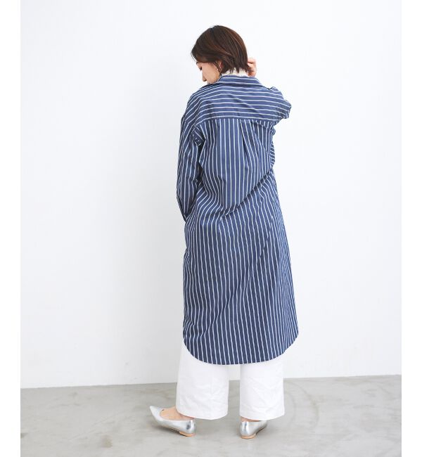 le.coeur blanc「《WEB限定アイテム》ストライプスキッパーシャツワンピース」|ワンピース|
