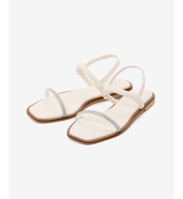 le.coeur blanc「ラインストーン ストラップサンダル」|サンダル|