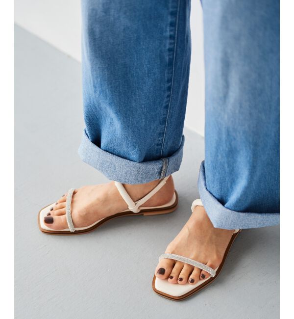 le.coeur blanc「ラインストーン ストラップサンダル」|サンダル|