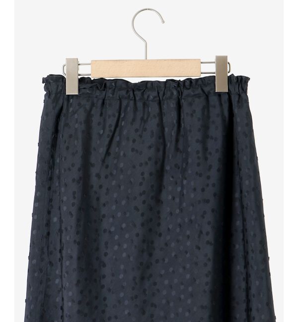 le.coeur blanc「Perle Peche Wジャガードドットナロースカート」|スカート|