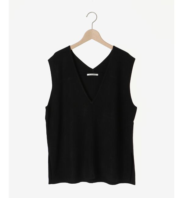 le.coeur blanc「《手洗い可能》ミラノリブVネックベスト」|ベスト・ジレ|
