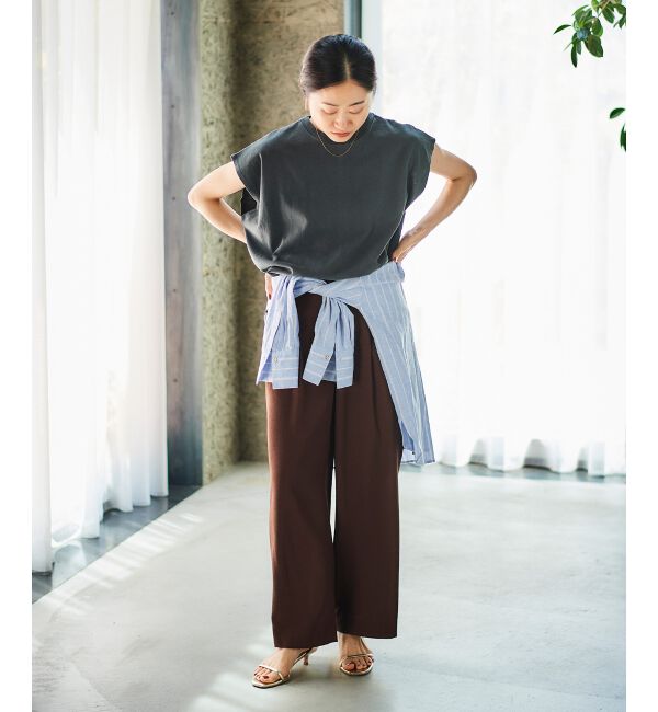 le.coeur blanc「STAR＆STRIPE ノースリーブTEE」|Tシャツ・カットソー|