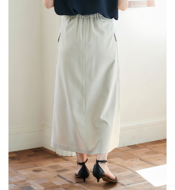 le.coeur blanc「《手洗い可能》ドライタッチカーゴポケットトラペーズスカート」|スカート|