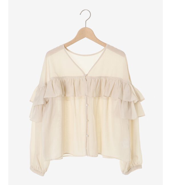 le.coeur blanc「フリル2WAYブラウス」|シャツ・ブラウス|