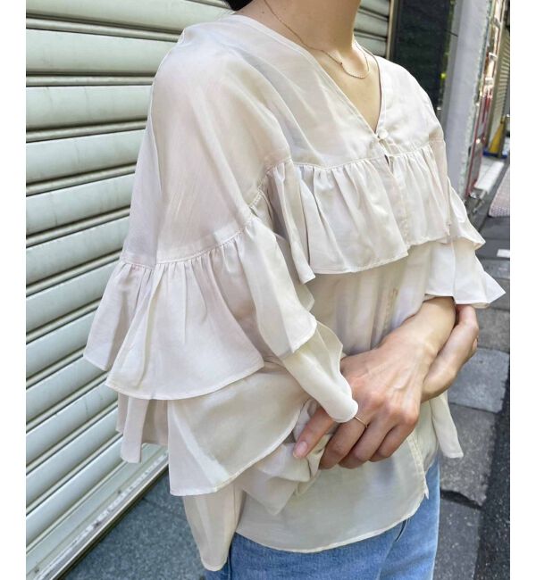 le.coeur blanc「フリル2WAYブラウス」|シャツ・ブラウス|