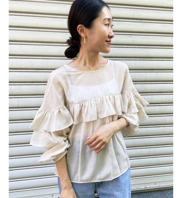 le.coeur blanc「フリル2WAYブラウス」|シャツ・ブラウス|