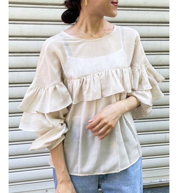 le.coeur blanc「フリル2WAYブラウス」|シャツ・ブラウス|