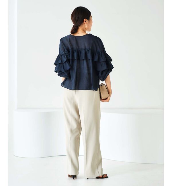 le.coeur blanc「フリル2WAYブラウス」|シャツ・ブラウス|