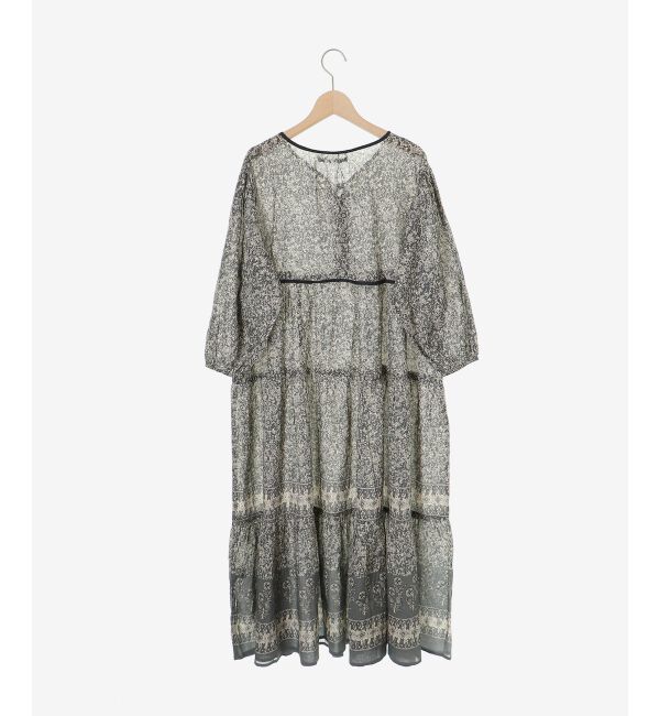  「Fanakaパイピングフラワー柄ワンピ」|ワンピース|