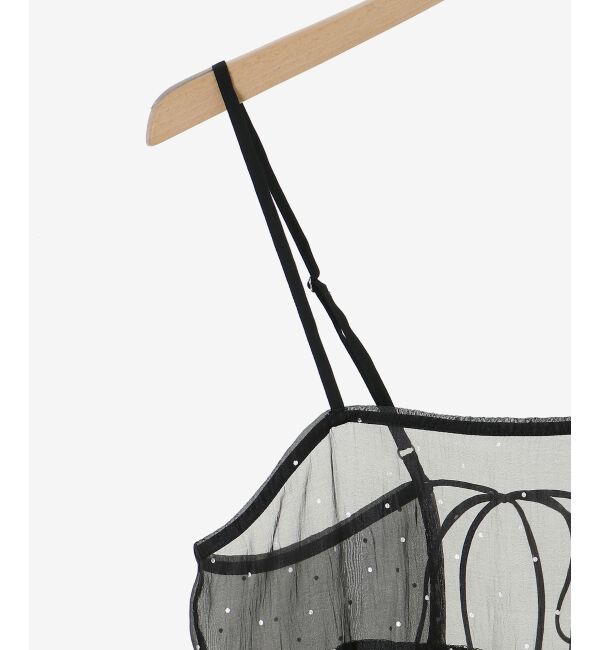 le.coeur blanc「《手洗い可能》箔ドットオーガンジーキャミワンピース」|ワンピース|