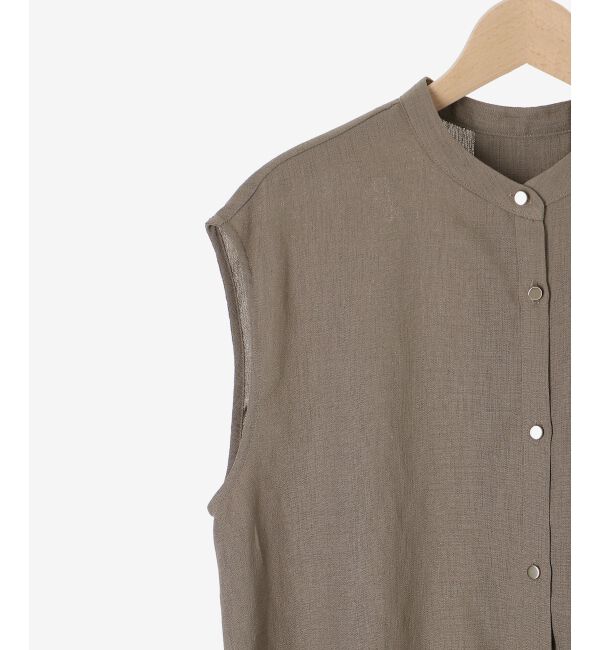  「リネンライク裾ドロストブラウス」|シャツ・ブラウス|