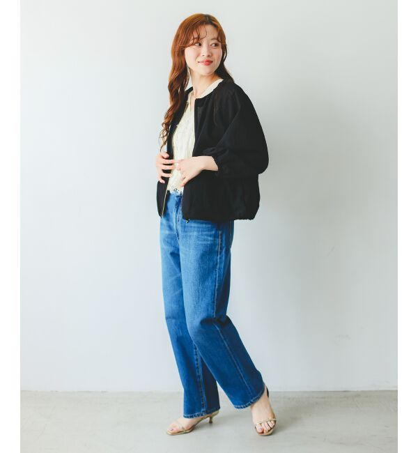  「《手洗い可能》カラミタンブラーランタンスリーブブルゾン」|ブルゾン・スタジャン|