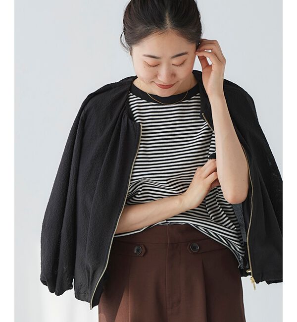  「《手洗い可能》カラミタンブラーランタンスリーブブルゾン」|ブルゾン・スタジャン|