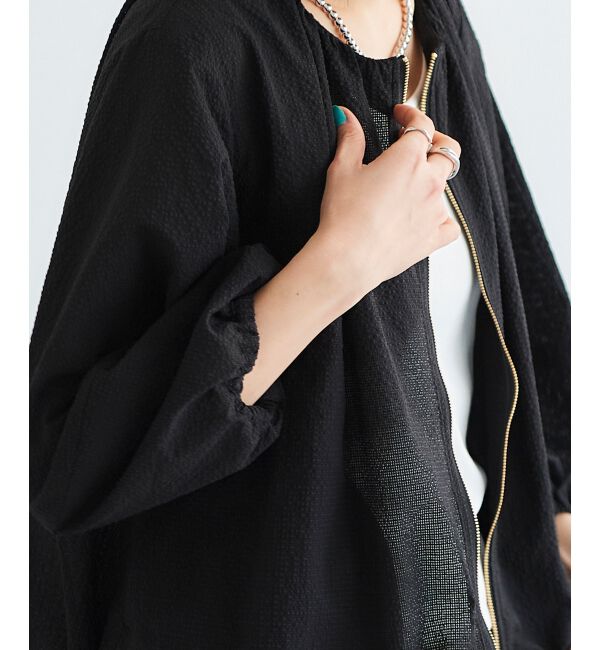  「《手洗い可能》カラミタンブラーランタンスリーブブルゾン」|ブルゾン・スタジャン|