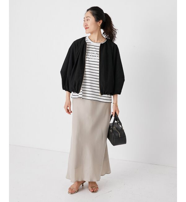  「《手洗い可能》カラミタンブラーランタンスリーブブルゾン」|ブルゾン・スタジャン|