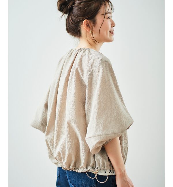  「《手洗い可能》カラミタンブラーランタンスリーブブルゾン」|ブルゾン・スタジャン|