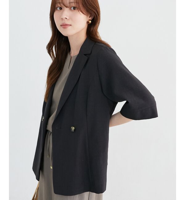  「《シャツ感覚でラフに羽織れる》タンブラーブッチャーハーフスリーブジャケット」|その他|