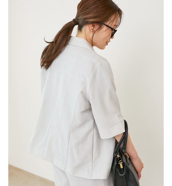  「《シャツ感覚でラフに羽織れる》タンブラーブッチャーハーフスリーブジャケット」|その他|