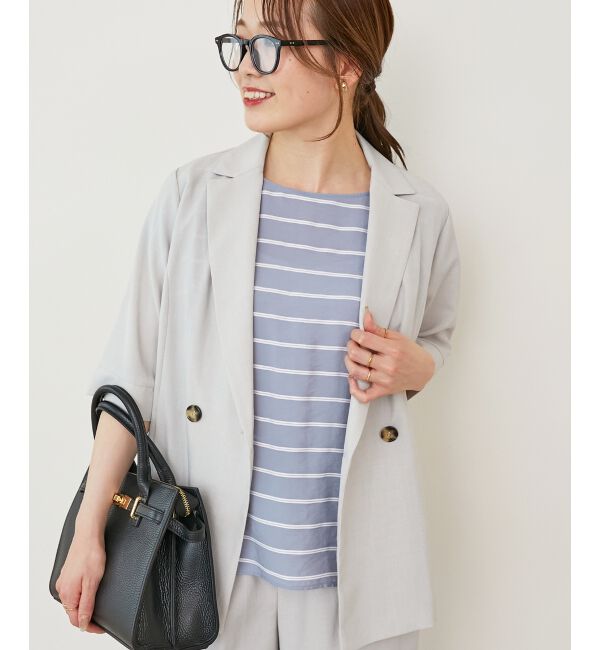  「《シャツ感覚でラフに羽織れる》タンブラーブッチャーハーフスリーブジャケット」|その他|