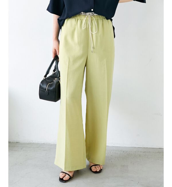  「《さらっとした素材感》タンブラーブッチャーイージーパンツ」|チノ|イエロー
