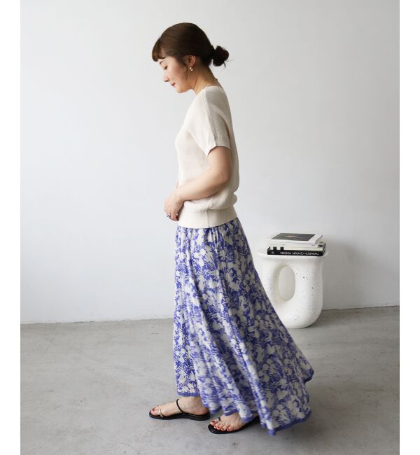  「ペーパーヤーン畦編み2WAYニット」|ニット・セーター|