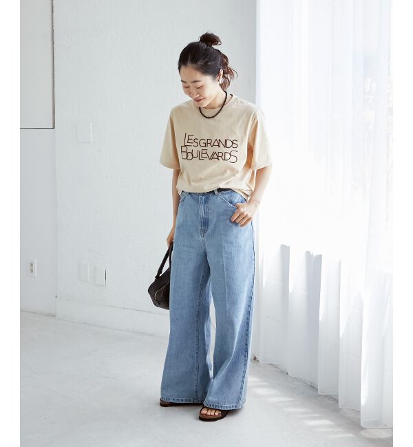  「《手洗い可能》Les Grands BoulevardsロゴTシャツ」|Tシャツ・カットソー|