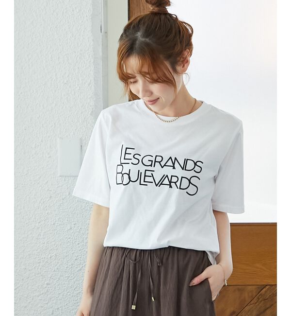  「《手洗い可能》Les Grands BoulevardsロゴTシャツ」|Tシャツ・カットソー|