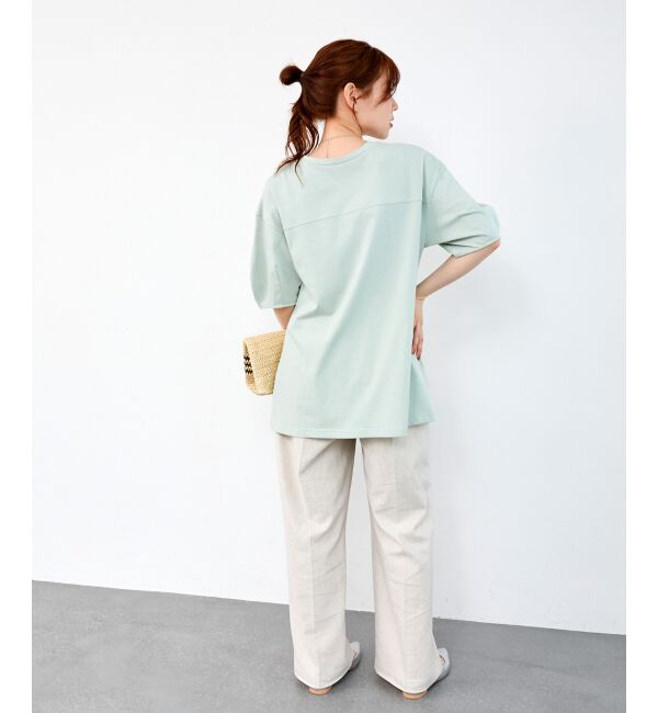  「《手洗い可能》フロントツイストTシャツ」|Tシャツ・カットソー|