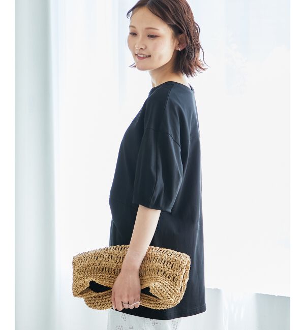  「《手洗い可能》フロントツイストTシャツ」|Tシャツ・カットソー|