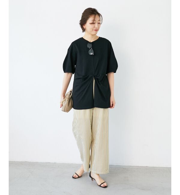  「《手洗い可能》フロントツイストTシャツ」|Tシャツ・カットソー|