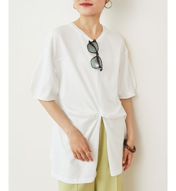  「《手洗い可能》フロントツイストTシャツ」|Tシャツ・カットソー|