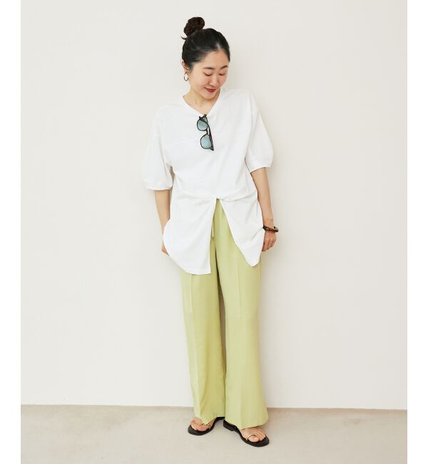  「《手洗い可能》フロントツイストTシャツ」|Tシャツ・カットソー|