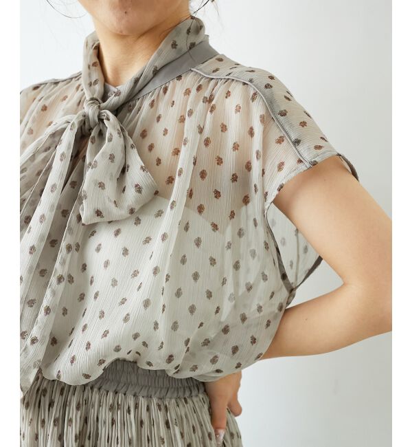  「楊柳フラワープリントフレンチブラウス」|シャツ・ブラウス|