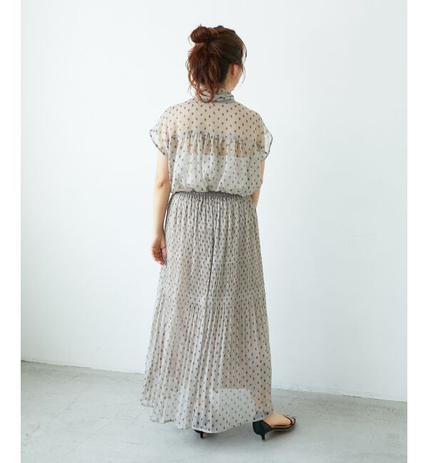  「楊柳フラワープリントフレンチブラウス」|シャツ・ブラウス|