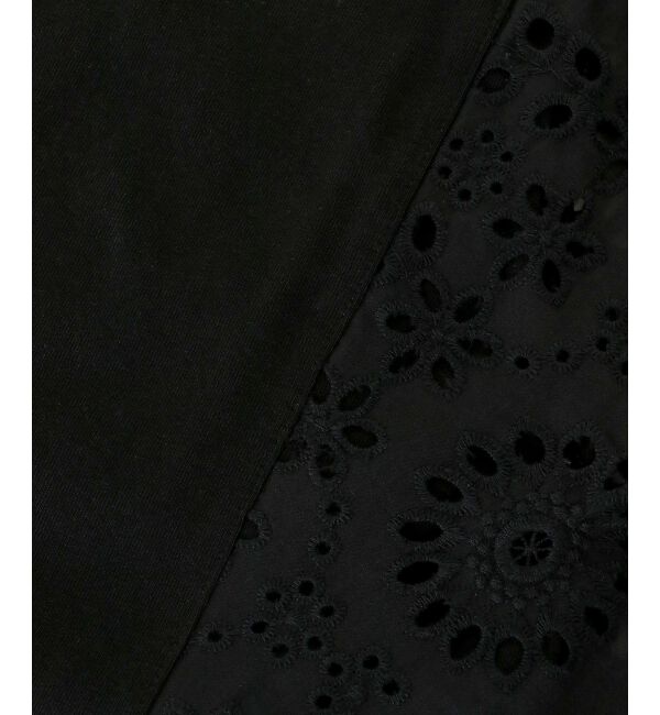  「《手洗い可能》スカラップレーススリーブカットソー」|Tシャツ・カットソー|