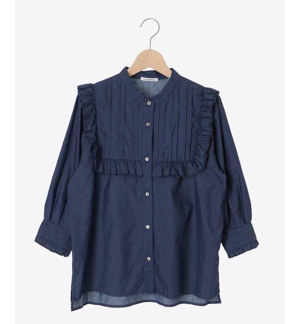  「デニムフリルブラウス」|シャツ・ブラウス|
