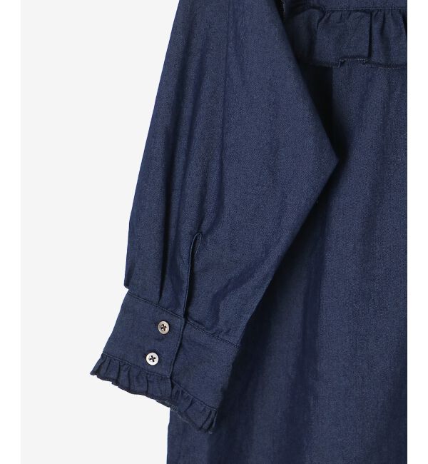  「デニムフリルブラウス」|シャツ・ブラウス|