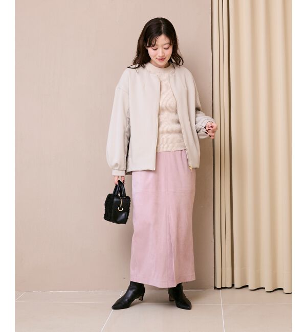  「リバーフェイクスエードタイトスカート」|タイト|