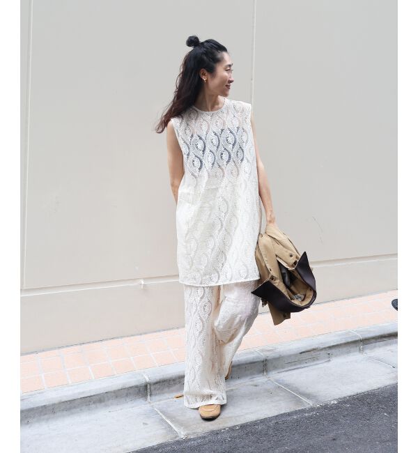  「《手洗い可能》vaneumレースドッキングトップス」|シャツ・ブラウス|