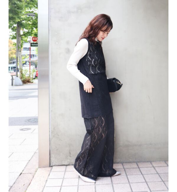  「《手洗い可能》vaneumレースドッキングトップス」|シャツ・ブラウス|