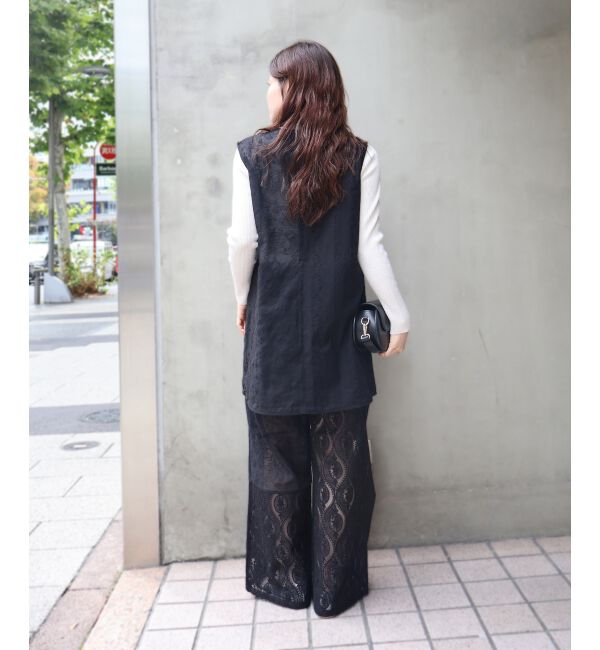  「《手洗い可能》vaneumレースドッキングトップス」|シャツ・ブラウス|