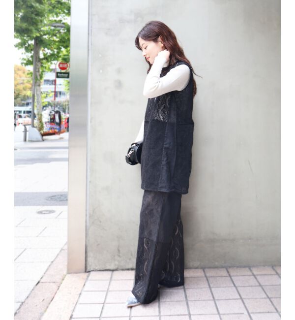  「《手洗い可能》vaneumレースドッキングトップス」|シャツ・ブラウス|