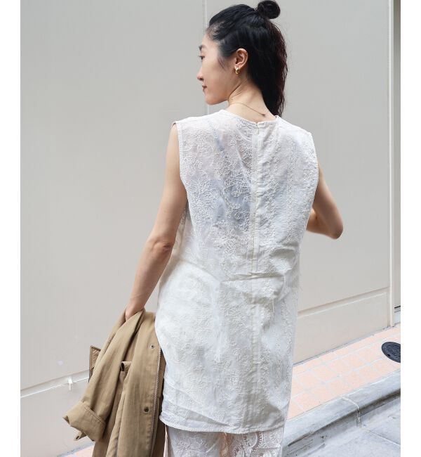  「《手洗い可能》vaneumレースドッキングトップス」|シャツ・ブラウス|