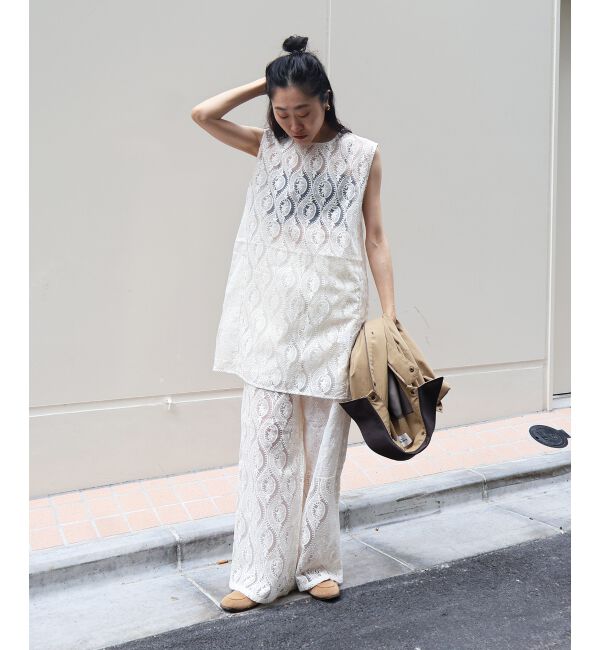  「《手洗い可能》vaneumレースドッキングトップス」|シャツ・ブラウス|