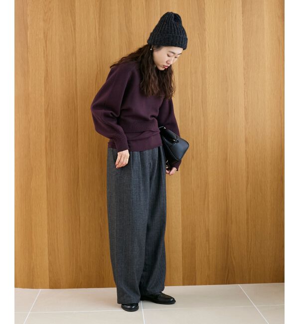  「ヘリンボーンベロアリボンパンツ」|その他|