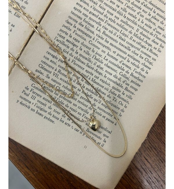  「O ハートチャーム3連ネックレス」|ネックレス|