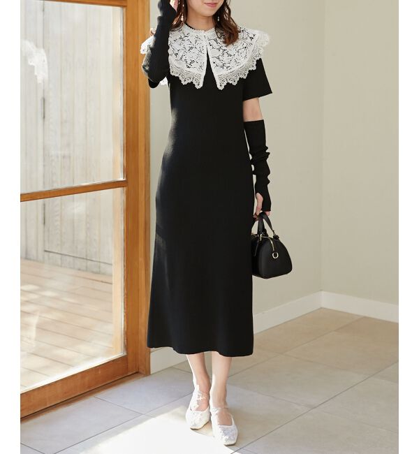 MAJESTICLEGON「レースカラーマルチwayニットワンピ」|その他|