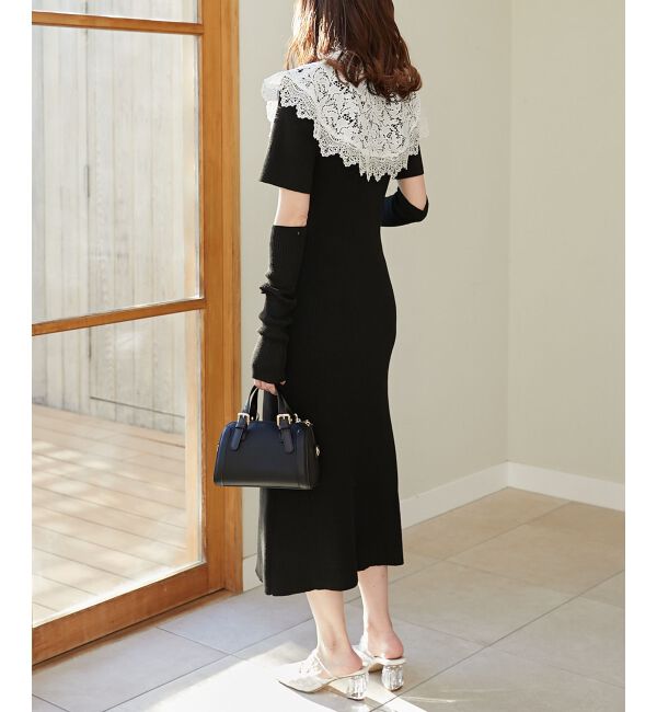 MAJESTICLEGON「レースカラーマルチwayニットワンピ」|その他|