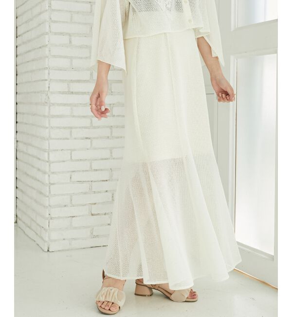 MAJESTICLEGON「メッシュフレアースカート」|フレア|